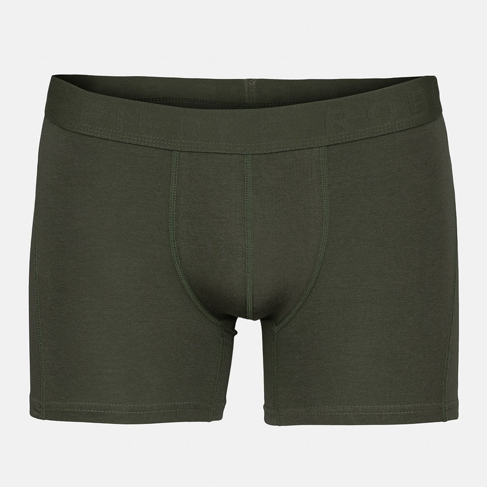 Grønn boxershorts herre økologisk bomull med bred strikk i livet
